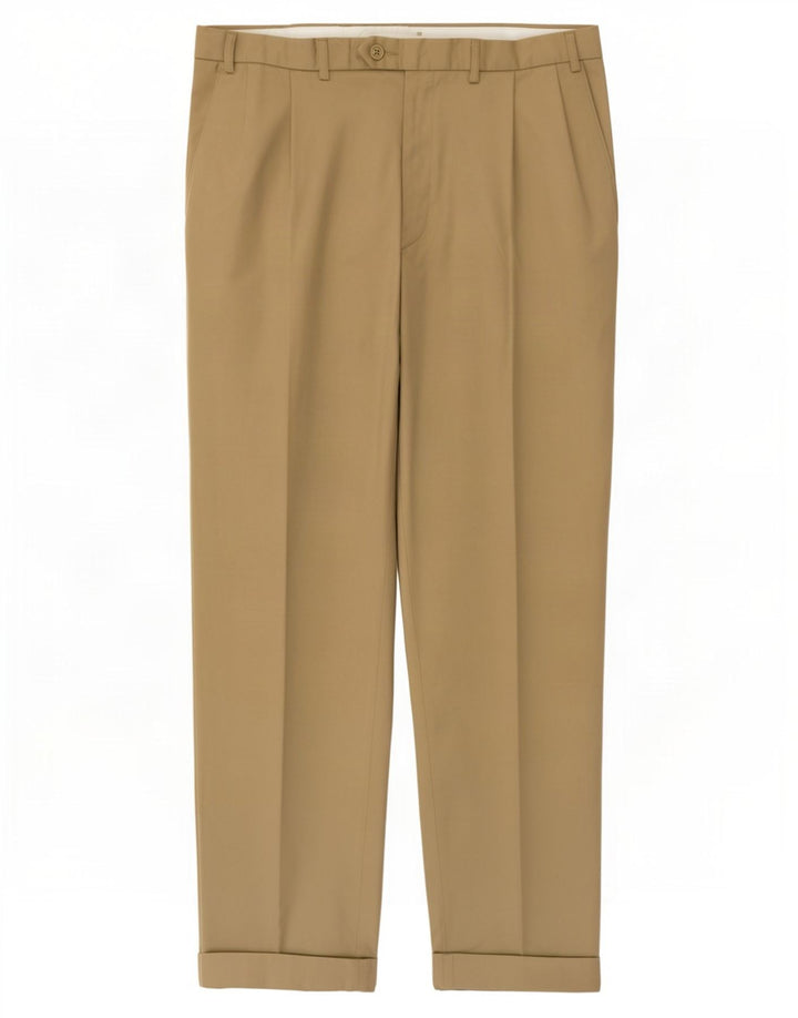 Marks & Spencer Pantalon de costume pour homme W36 L31 Beige Polyester