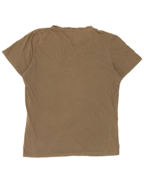 Jack & Jones Mens T-Shirt Top Small Khaki Cotton