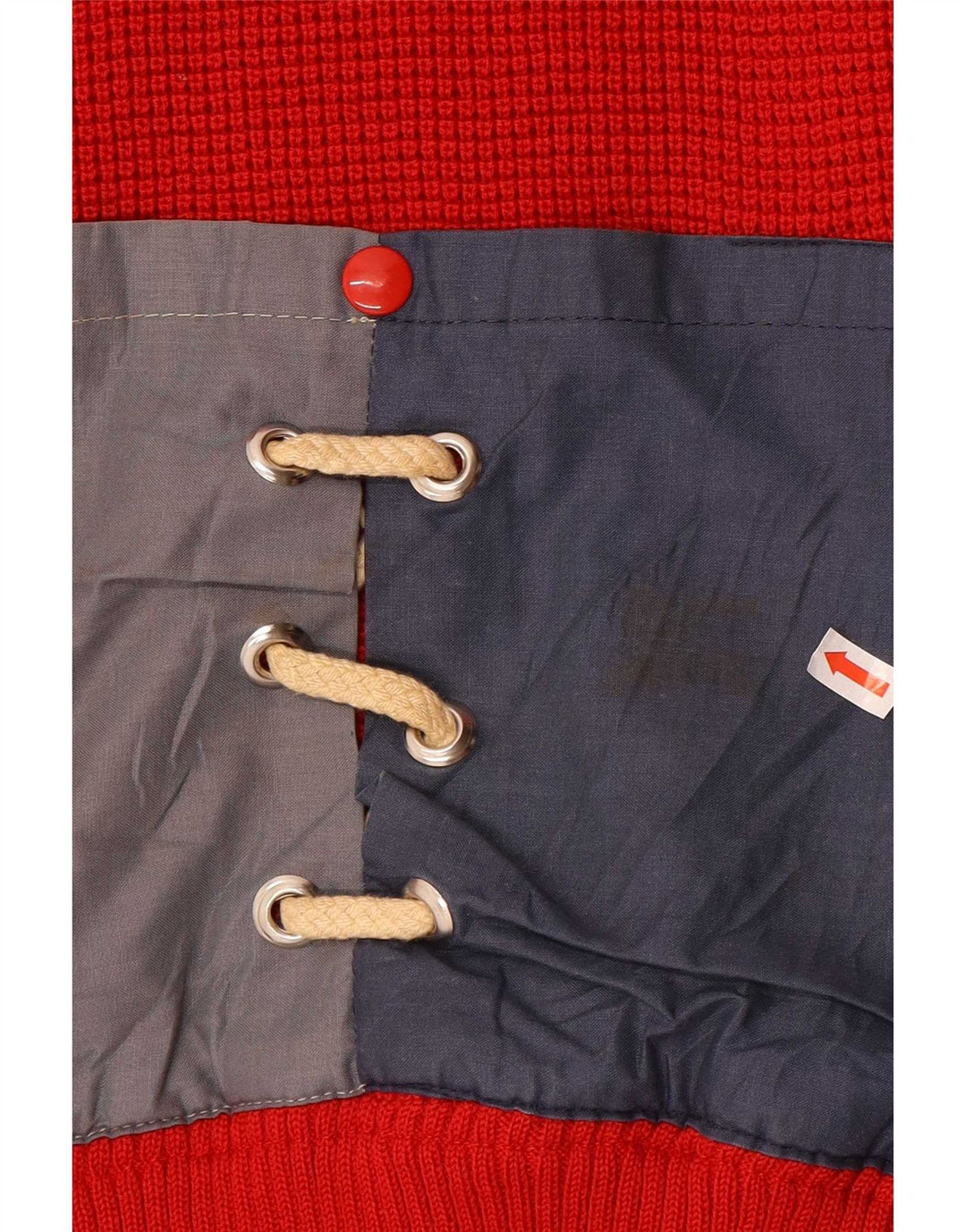 Azzurra Pull Cardigan Coupe Régulière pour Homme Large Rouge Colorblock