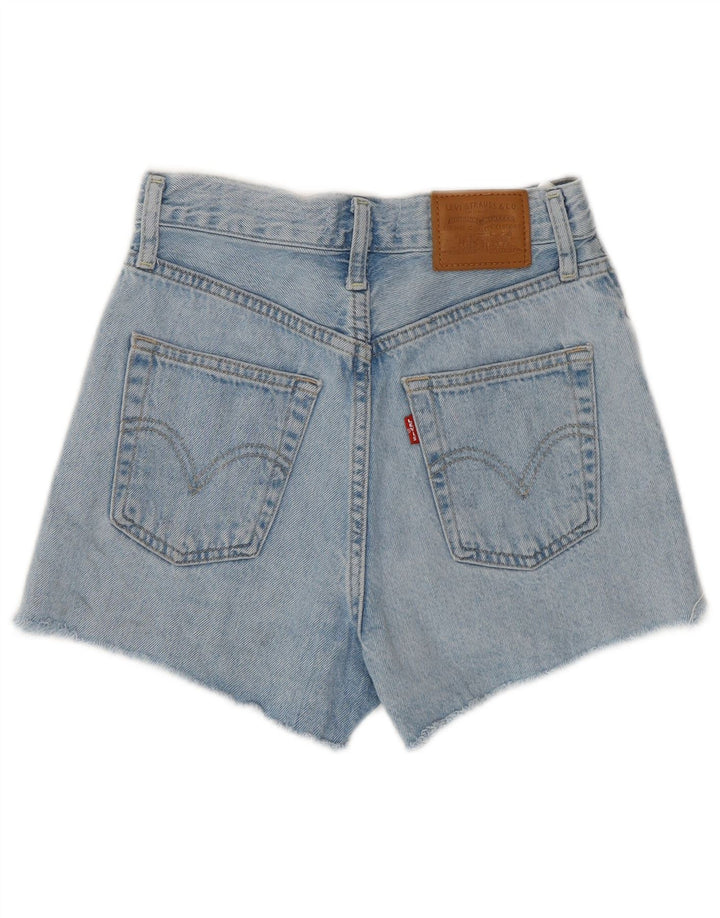 LEVI'S Short en jean taille haute Ribcage femme W24 XS bleu coton