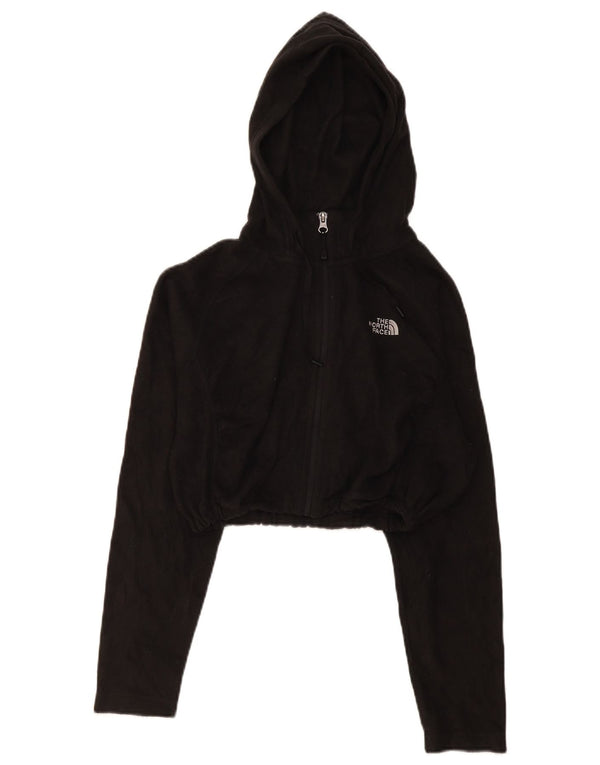 The North Face Veste polaire à capuche courte pour femme UK 16 Large Noir Polyester