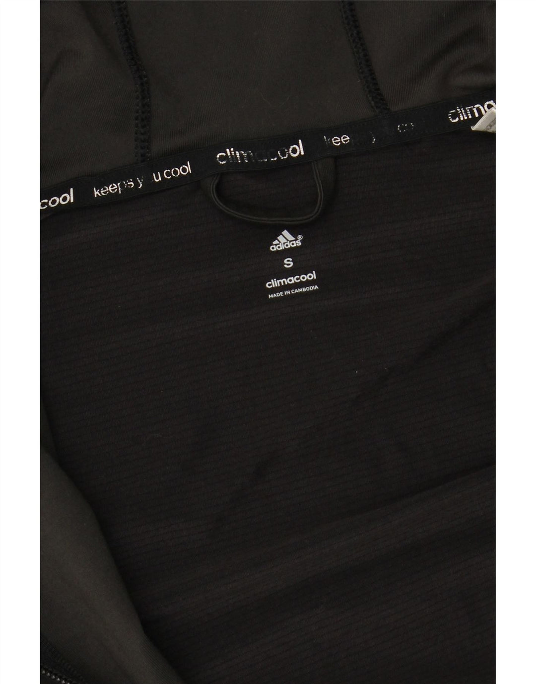 ADIDAS Womens Climacool Zip Hoodie Sweater UK 10 Small Black Polyester