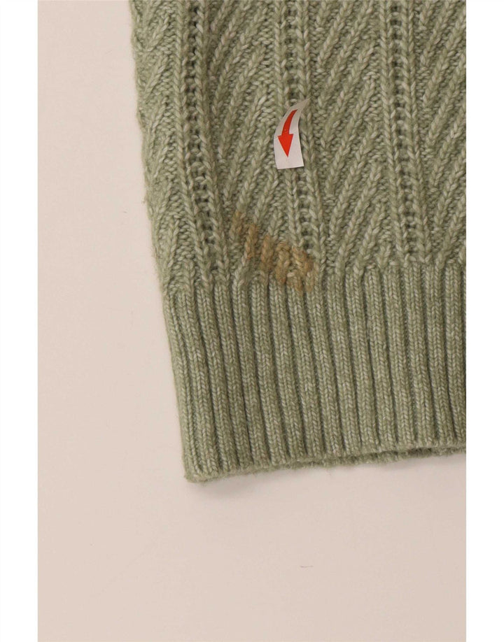Marks & Spencer Pull Cardigan Femme UK 18 XL Vert Polyester