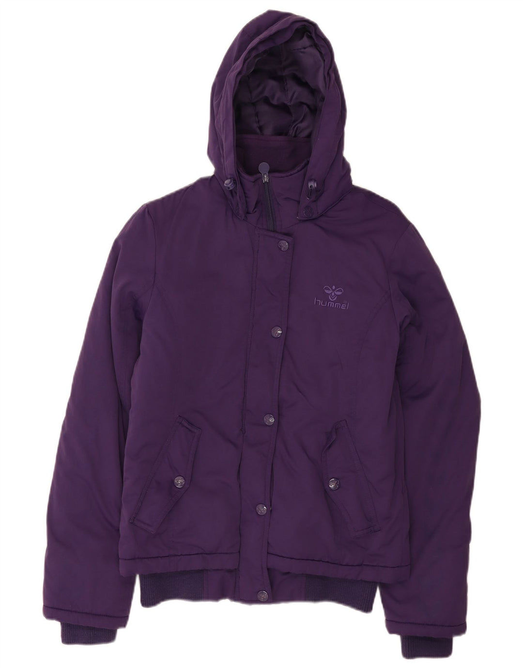 Hummel Veste matelassée à capuche pour femme UK 14 Nylon violet moyen