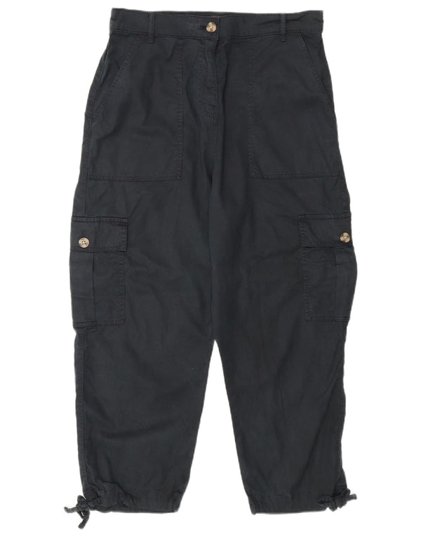 Marks & Spencer Pantalon cargo court pour femme UK 12 Medium W30 L23 Noir