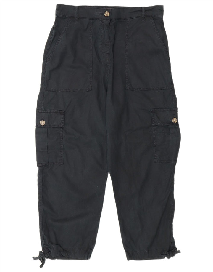 Marks & Spencer Pantalon cargo court pour femme UK 12 Medium W30 L23 Noir
