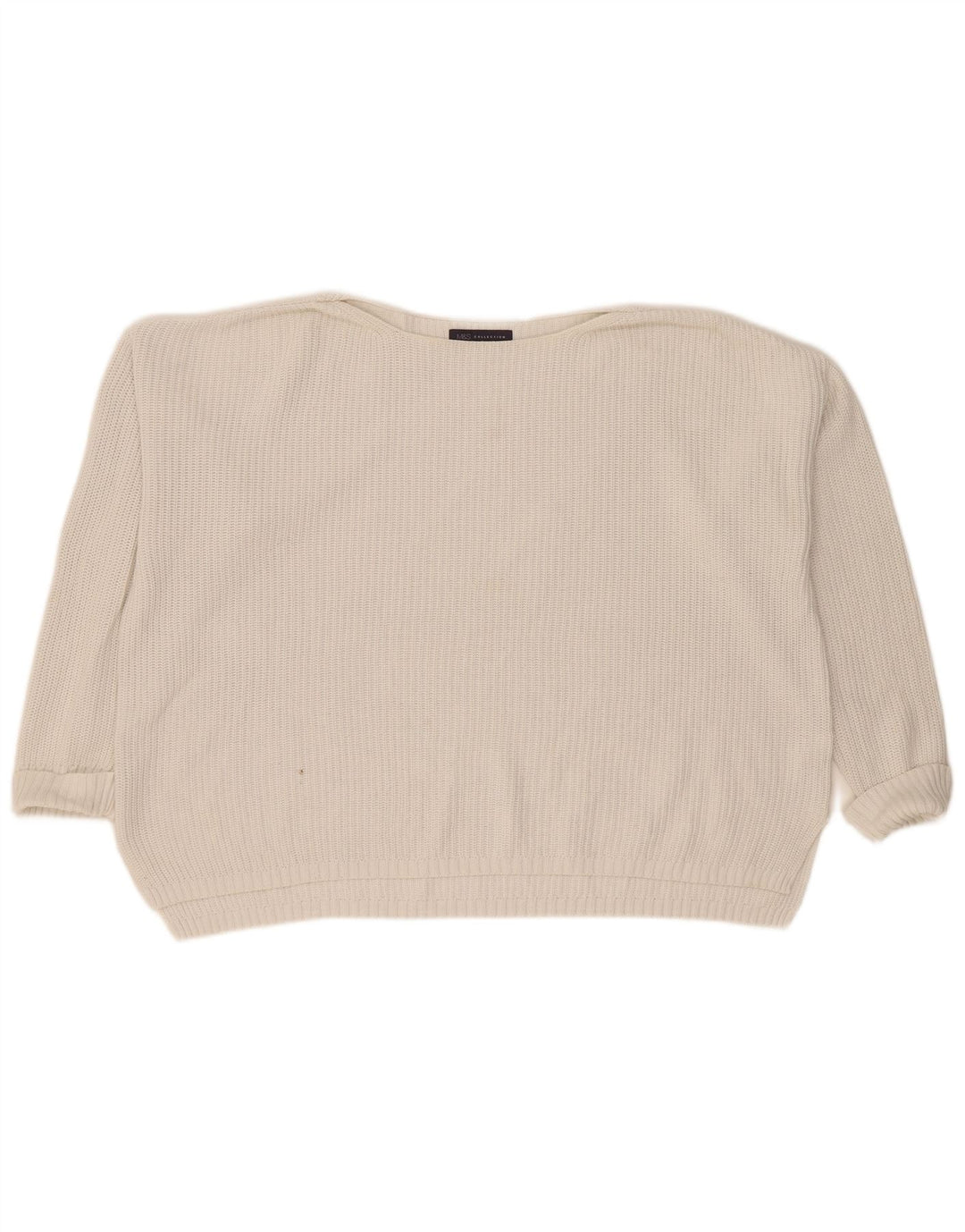 Marks & Spencer Pull surdimensionné à col rond pour femme UK 18 XL Blanc
