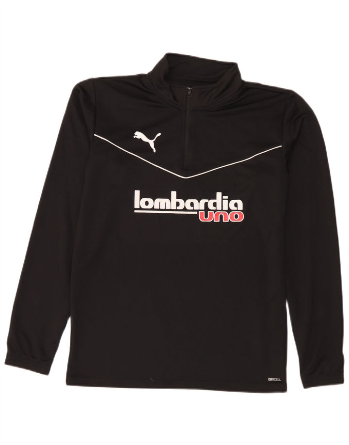 Puma Haut de Survêtement Lombardia Uno Graphic Zip Neck Pull Homme Noir Taille S