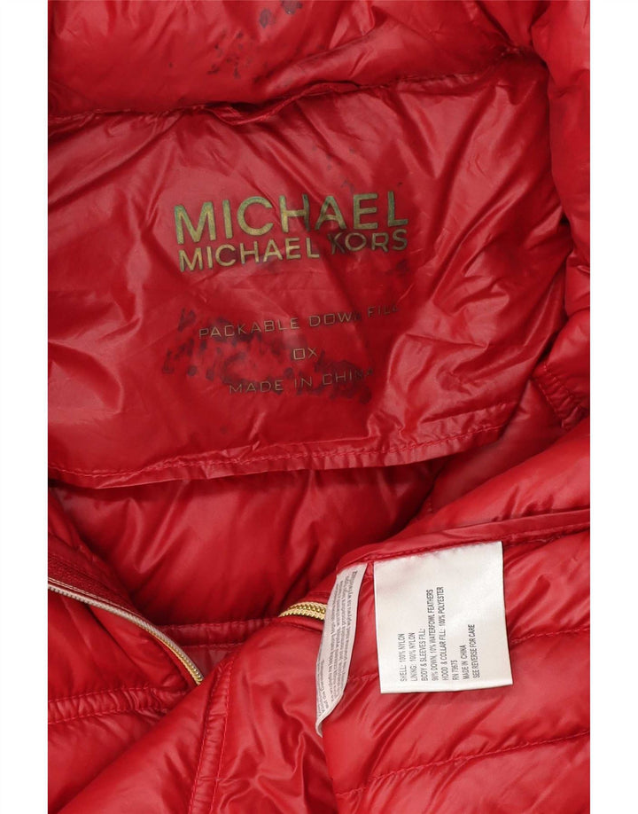 Marks & Spencer Veste matelassée à capuche pour femme UK 18 XL Rouge Polyester