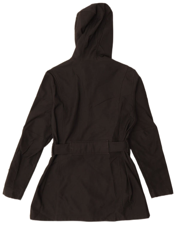 NIKE Veste coupe-vent à capuche pour femme UK 12 Polyester noir moyen