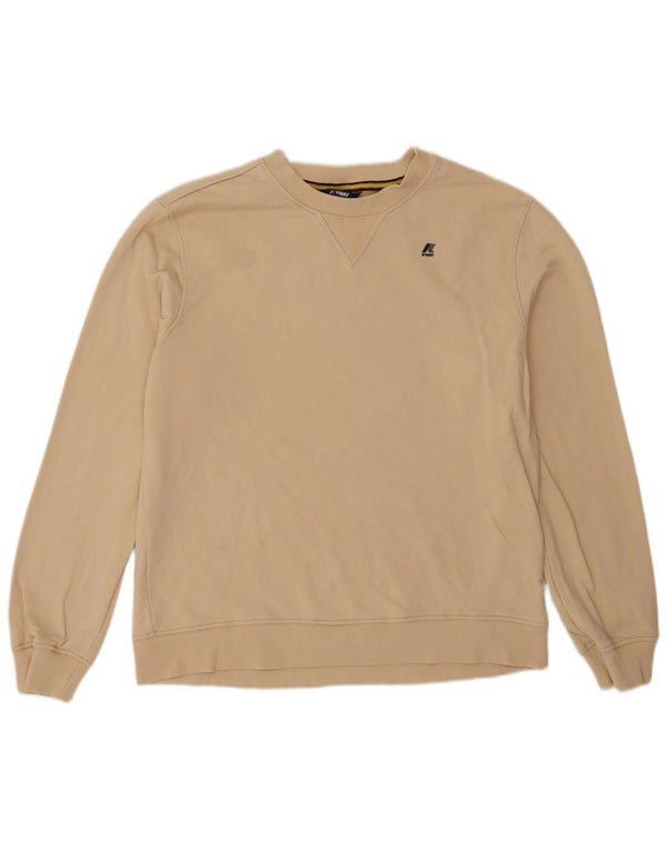 K-Way Sweat-shirt pour homme en coton beige Large
