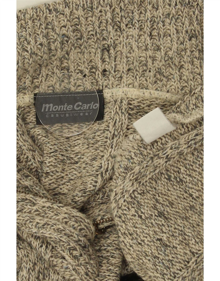 Monte Carlo Pull col zippé pour homme IT 52 Large Gris Argyle/Diamant