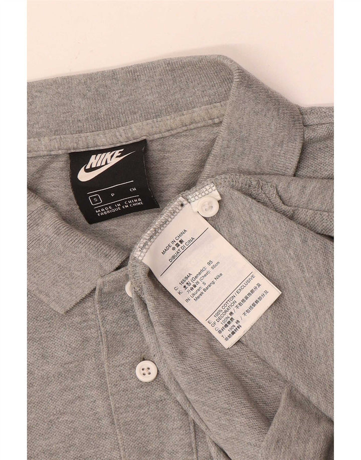 Nike Polo à manches courtes pour homme Coupe classique Petit gris Coton