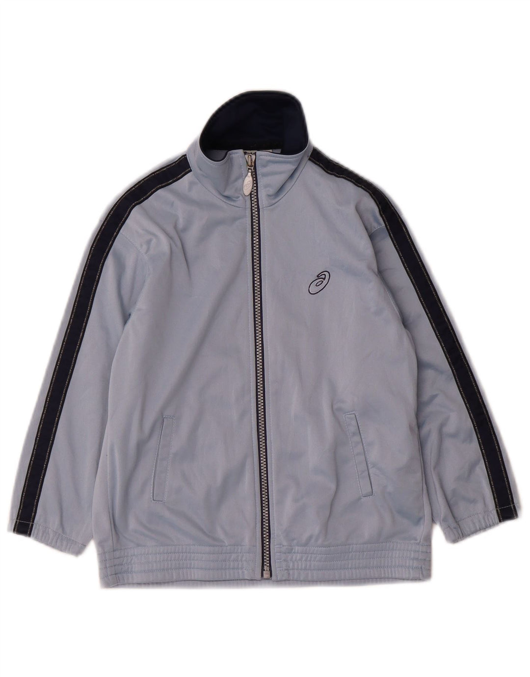 ASICS Veste de survêtement pour garçon 5-6 ans Bleu Colorblock