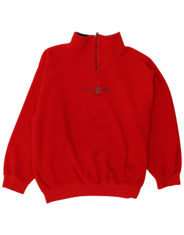 Daniel Hechter Pull polaire à col zippé pour homme XL Rouge