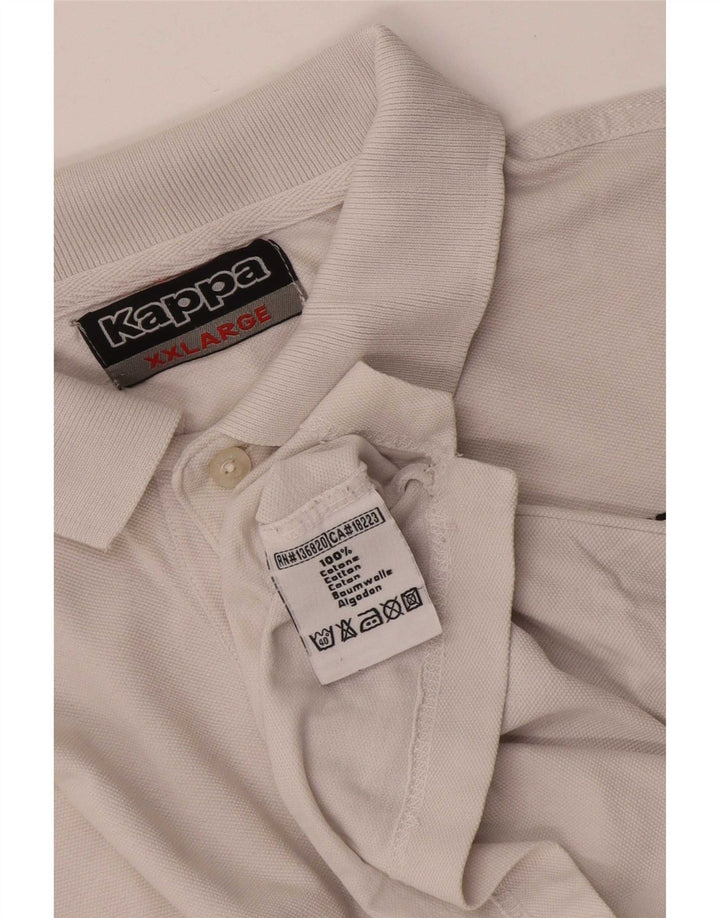 Kappa Polo Homme 2XL Blanc Coton