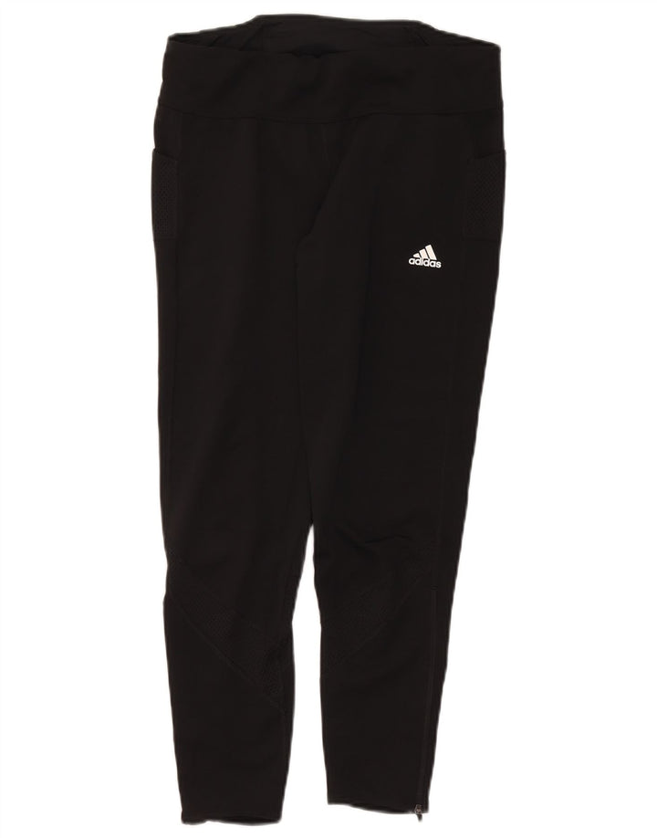 ADIDAS Leggings Aeroready pour femmes UK 16/18 Large Noir Polyester