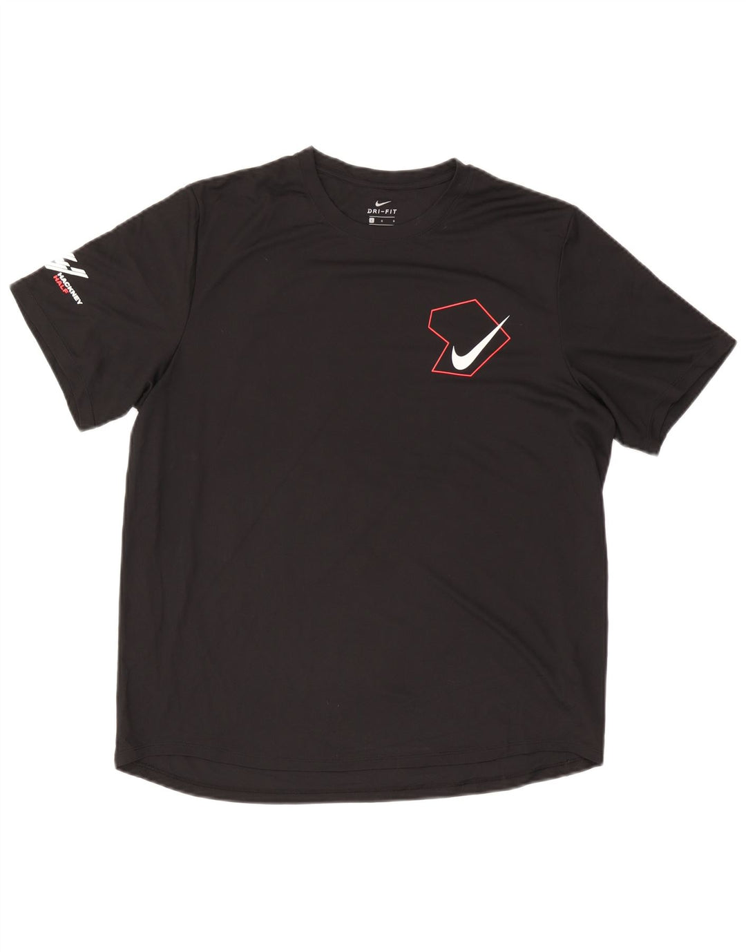 NIKE T-shirt graphique Dri Fit pour hommes, grand, noir, polyester