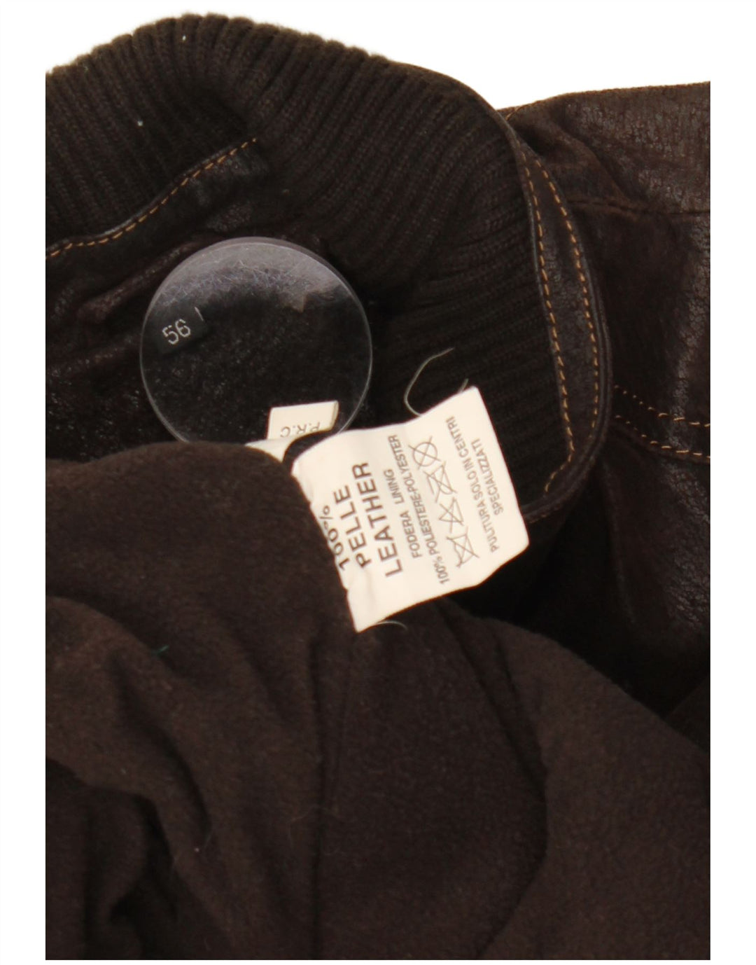 VINTAGE Veste en cuir homme IT 56 3XL Cuir marron