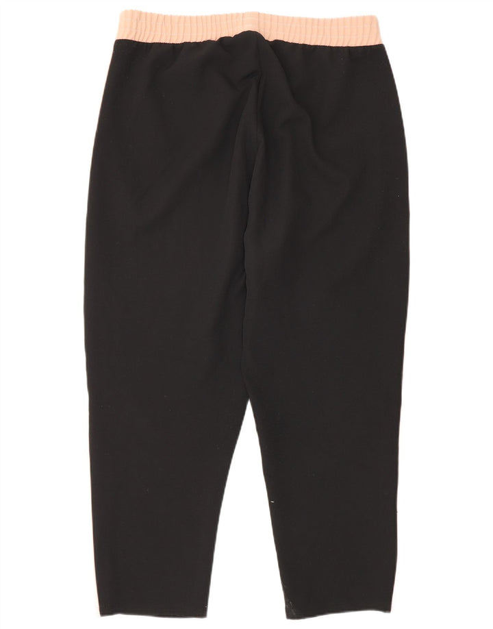 Zara Pantalon de survêtement court pour femme UK 12 Medium Noir Colourblock