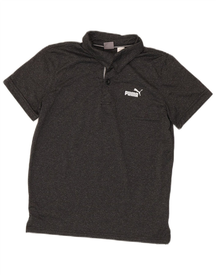Puma Polo Garçon 10-11 ans Gris Moyen Moucheté Polyester