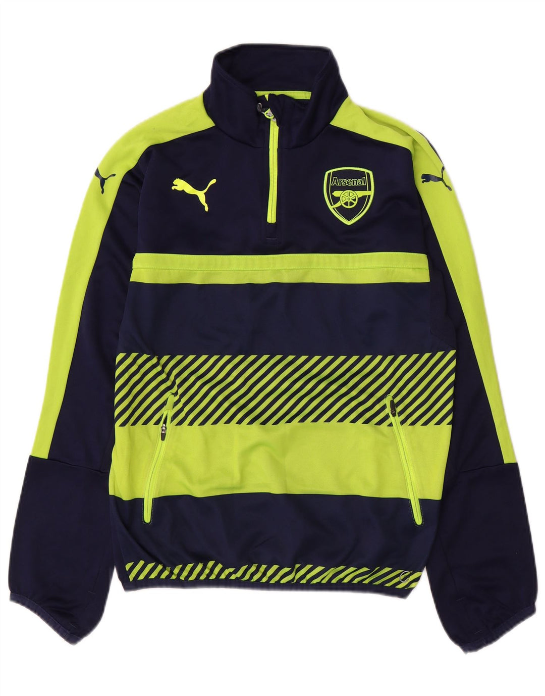 PUMA Veste de survêtement Arsenal pour hommes, petit, bleu marine rayé