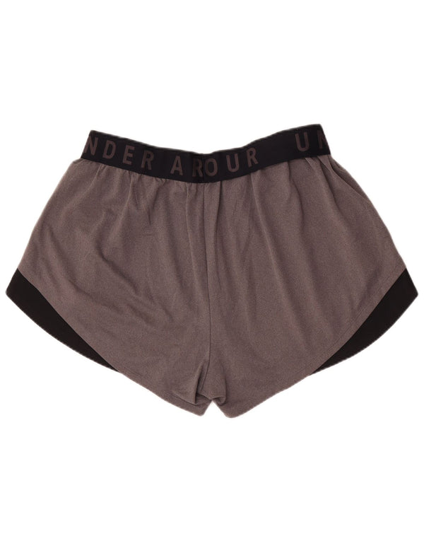 Under Armour Short de sport Heat Gear pour femme UK 18 XL Gris Colorblock
