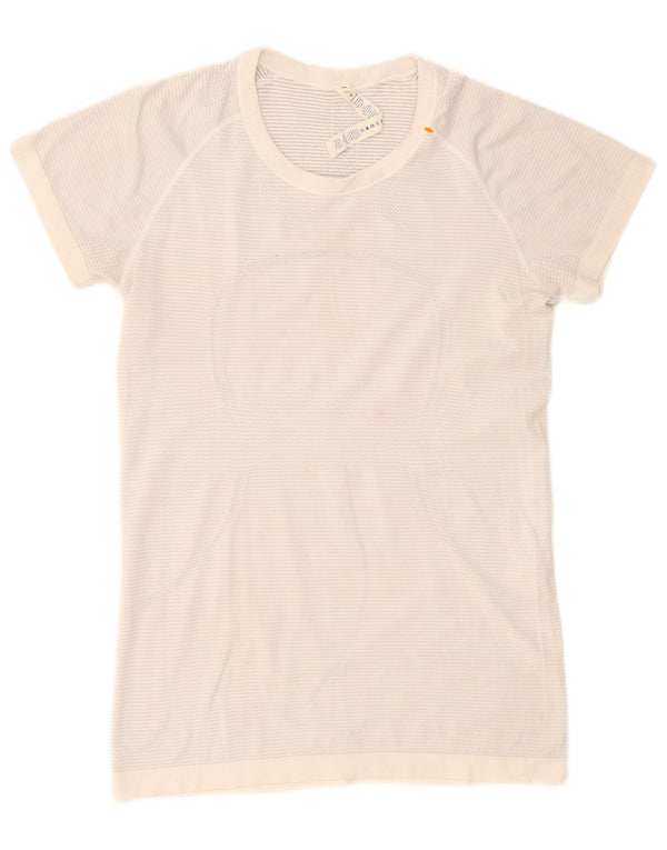 Lululemon T-Shirt Femme Top US 10 Grand Nylon Blanc