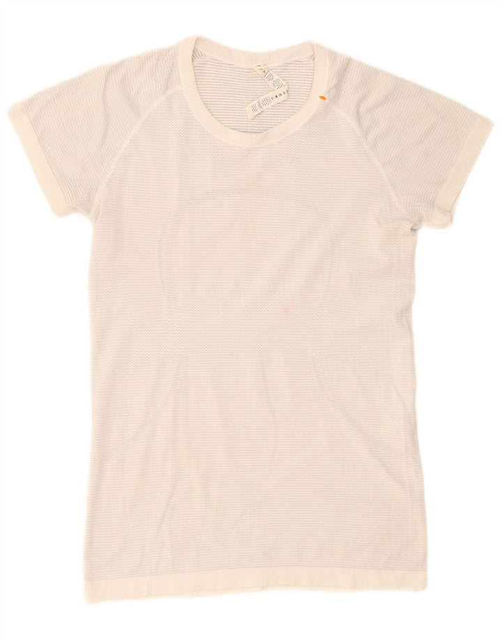 Lululemon T-Shirt Femme Top US 10 Grand Nylon Blanc