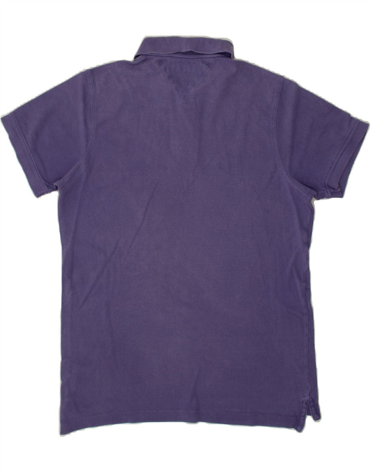 TOMMY HILFIGER Mens Slim Fit Polo Shirt Medium Blue Cotton Vintage Tommy Hilfiger and Second-Hand Tommy Hilfiger from Messina Hembry 