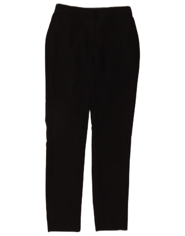 Zara Womens Slim Chino Trousers XS W24 L28 Black Spotted Cotton