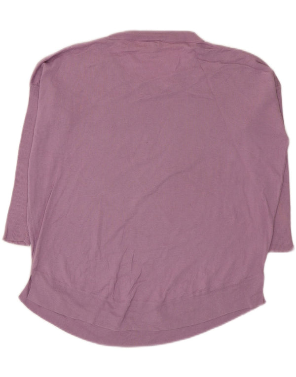 J. Crew Pull surdimensionné à manches 3/4 et col bateau pour femme UK 6 XS Violet