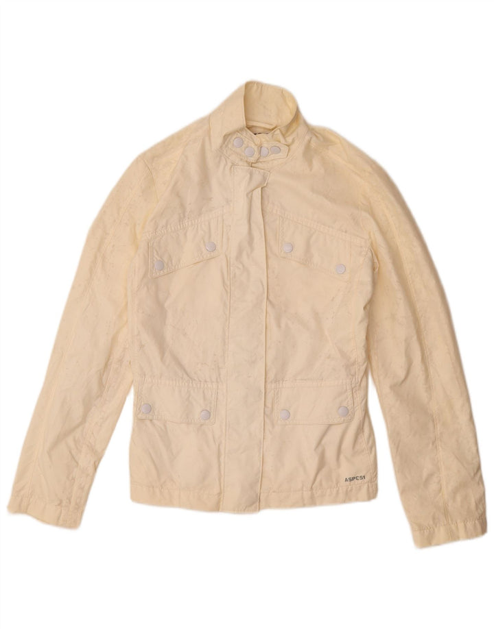 veste utilitaire femme vintage UK 6 XS Nylon Beige
