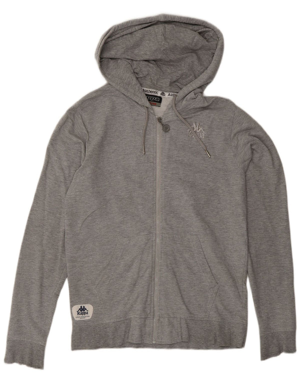 Kappa Pull à Capuche Zippé Homme Gris Moyen Coton