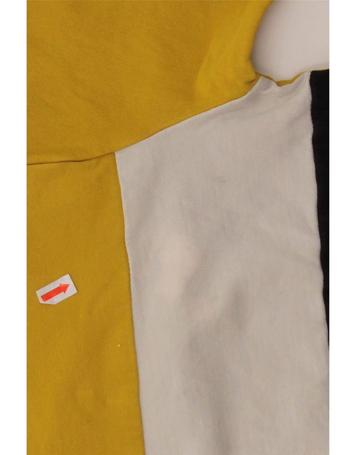 Sweat-shirt graphique CAT pour garçon, 13-14 ans, jaune, color block, en coton