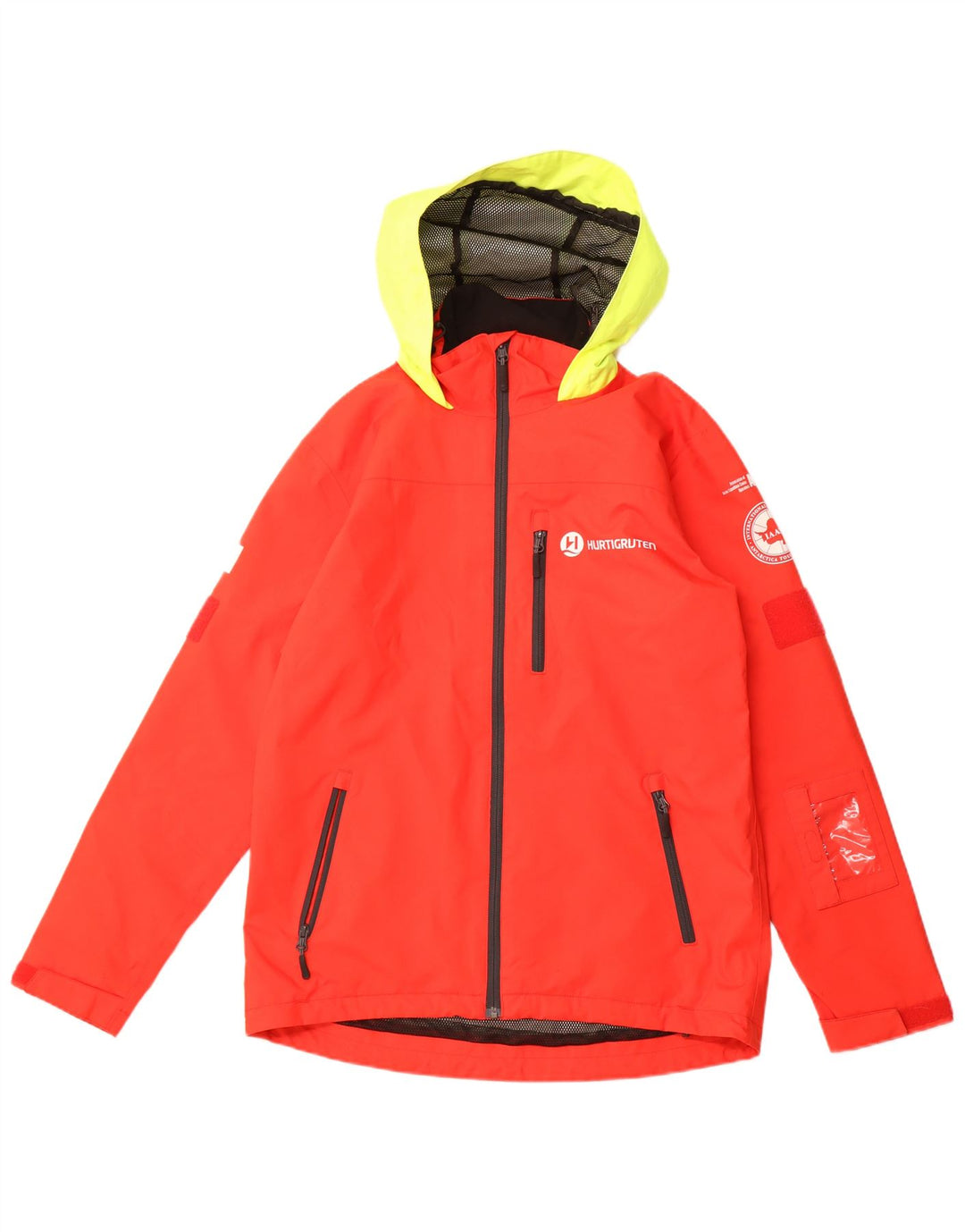 HELLY HANSEN Veste de pluie à capuche graphique pour homme UK 36 Small Rouge Colourblock