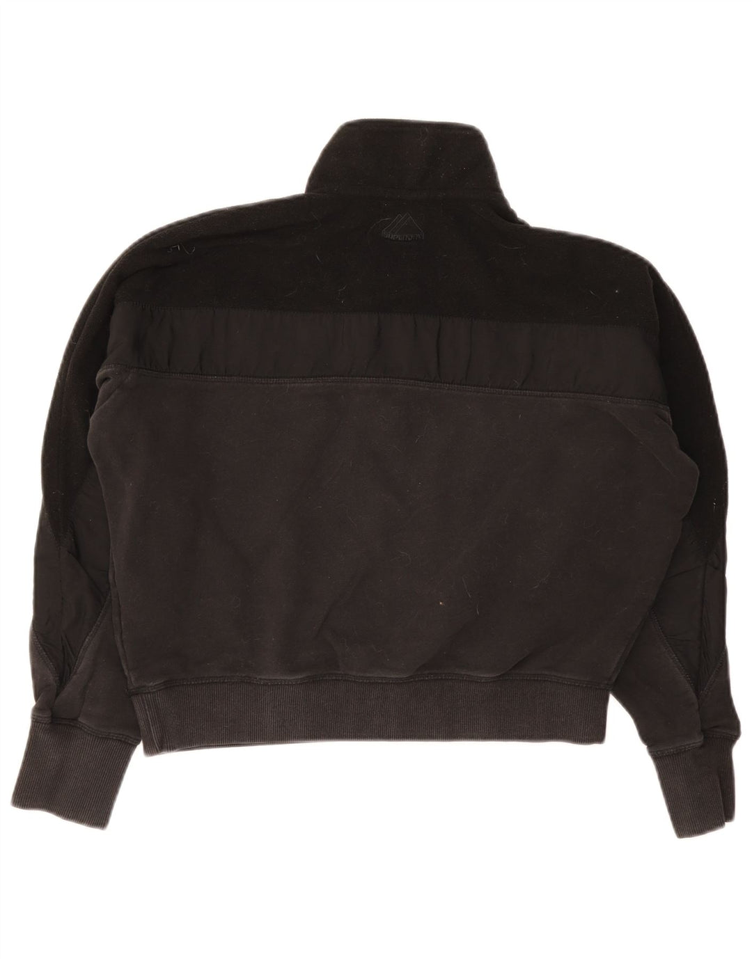 Superdry Sweat-shirt court surdimensionné pour femme UK 12 Noir moyen