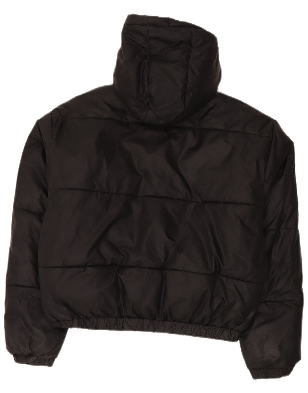 Ellesse Veste matelassée surdimensionnée à capuche pour femme UK 12 Noir moyen Polyester