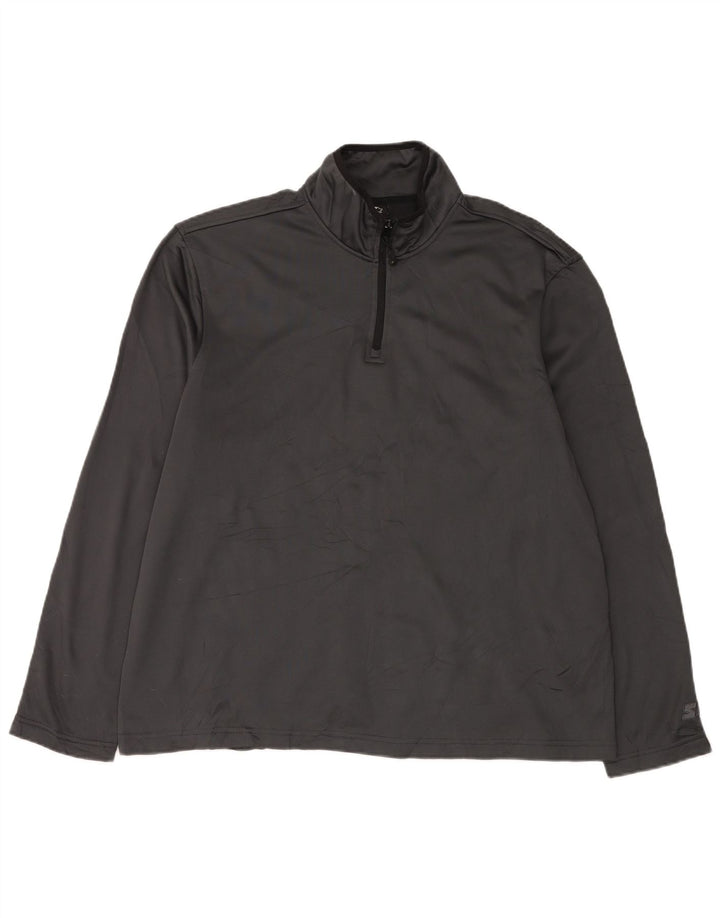 G-Star Homme Zip Neck Pull Survêtement Top XL Gris Polyester