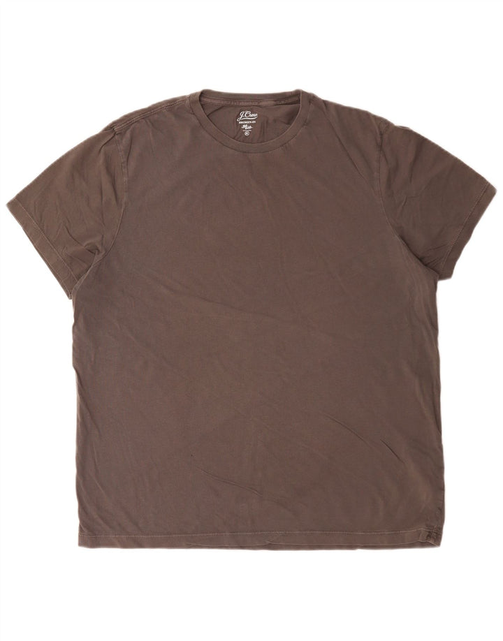 J. Crew T-Shirt Homme Top XL Marron Coton