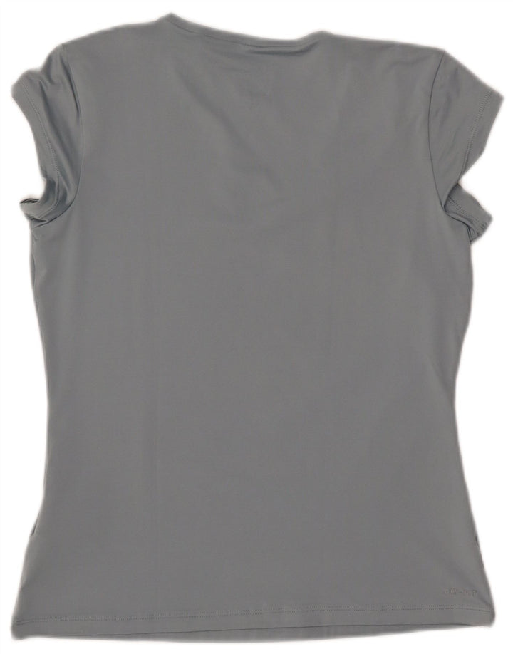 NIKE T-shirt Dri Fit pour femme UK 14 Large Bleu Polyester