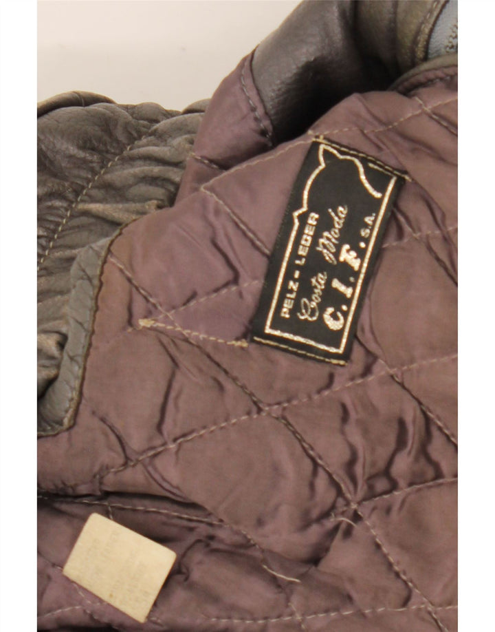 Veste en cuir homme vintage UK 36 Petit cuir marron