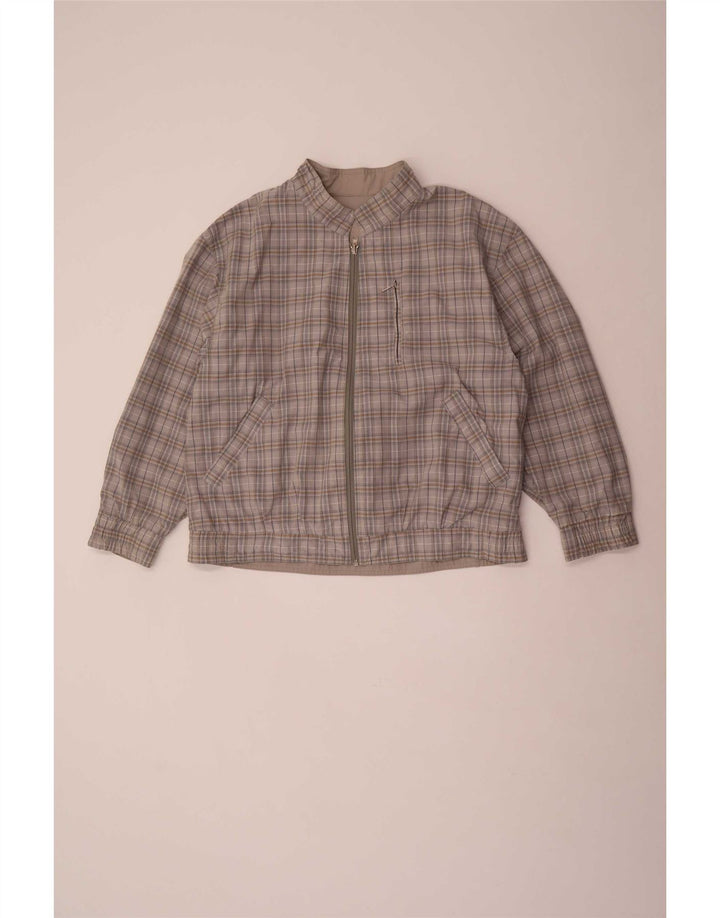 veste réversible homme vintage UK 40 Grand Polyester Gris
