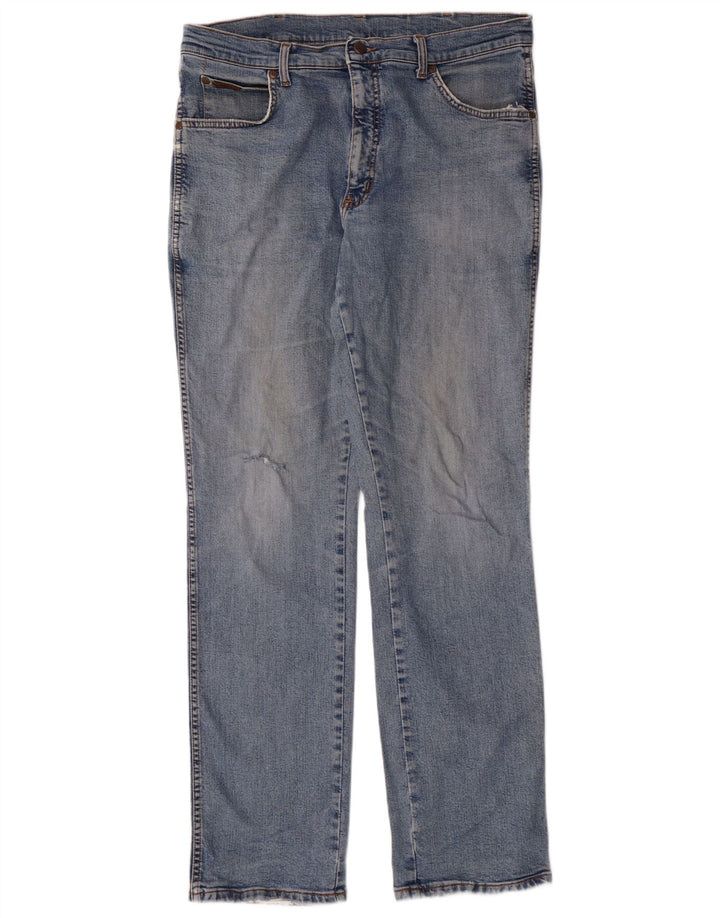 Wrangler Jean droit homme W36 L34 bleu coton classique