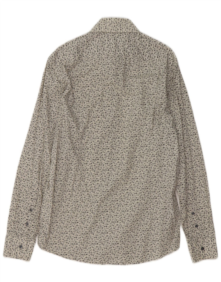 Reiss Chemise Homme Blanc Moyen Coton Floral
