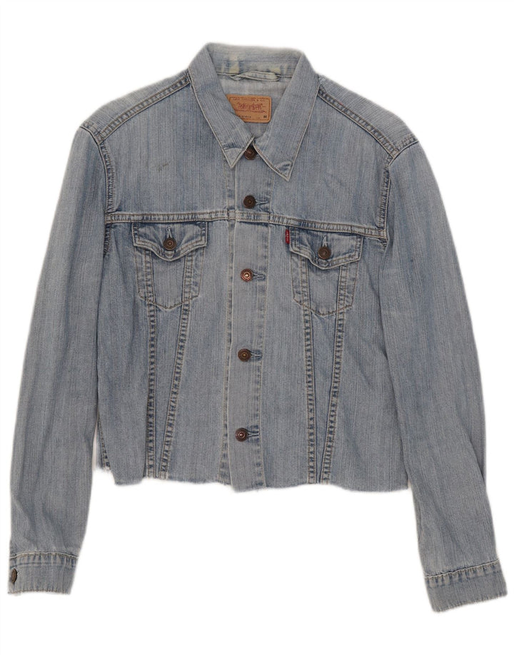 Levi's Veste en jean courte fille 10-11 ans Bleu moyen en coton