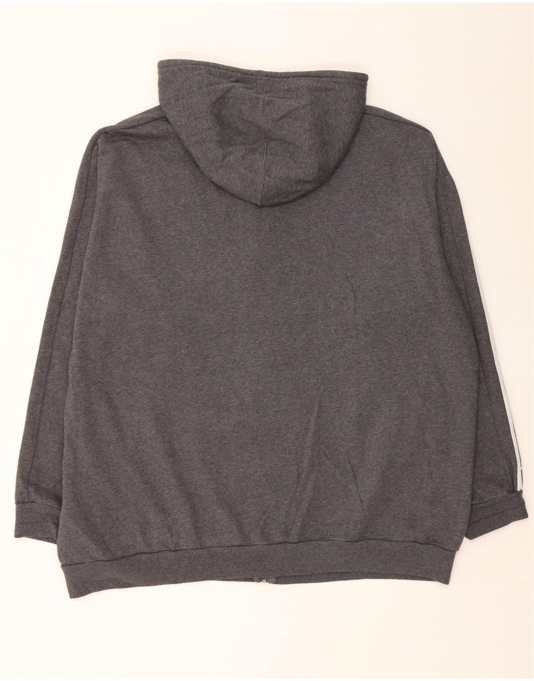 Adidas Pull à capuche zippé pour homme 3XL Gris Coton