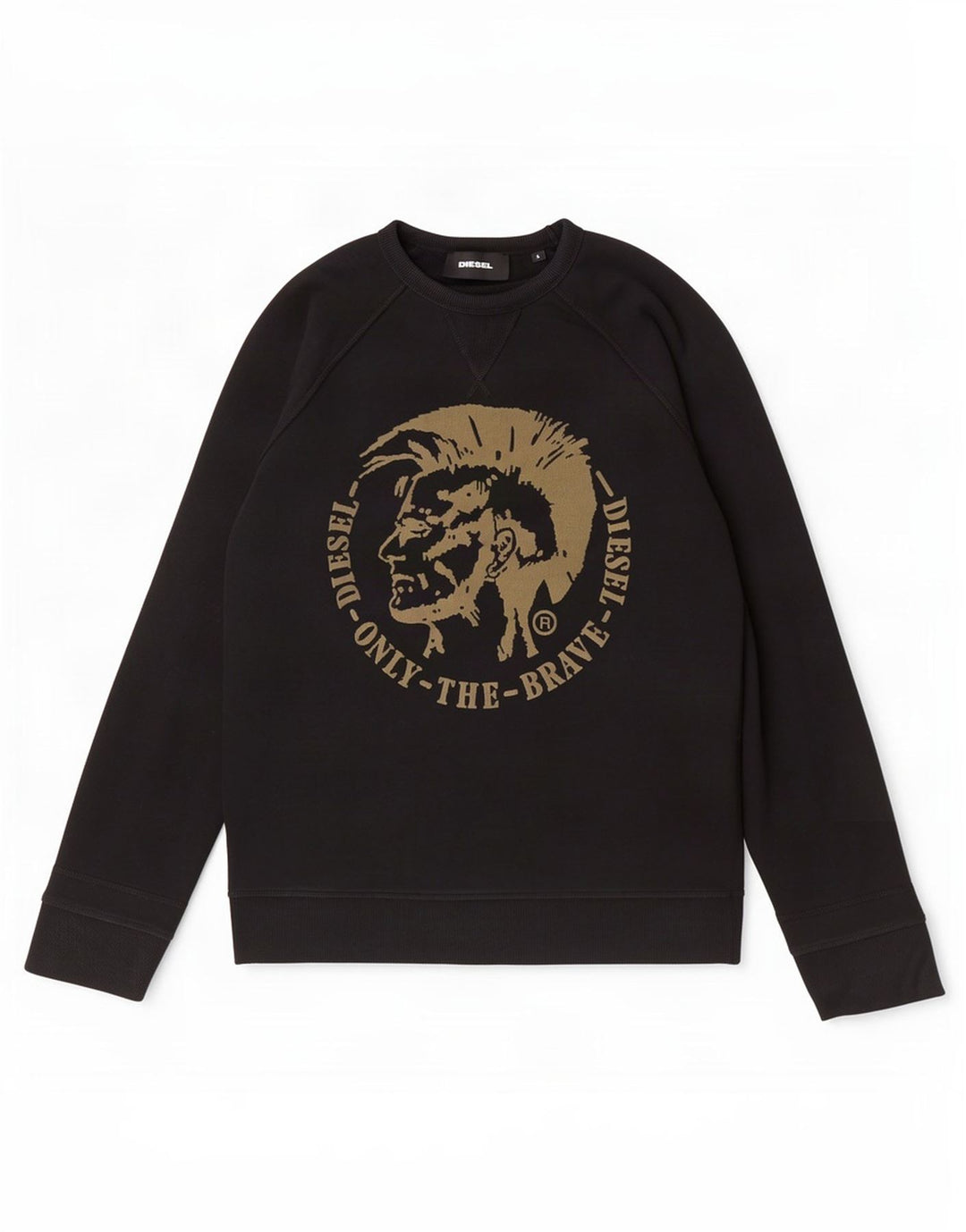 Diesel Sweat-shirt graphique pour hommes, grand coton noir
