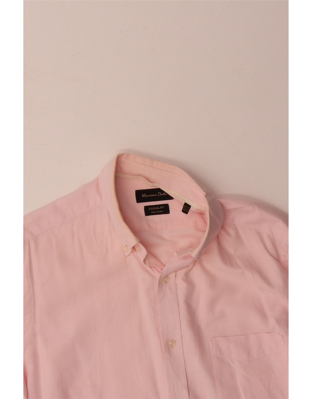 MASSIMO DUTTI Chemise Casual Fit Homme Rose Moyen Coton