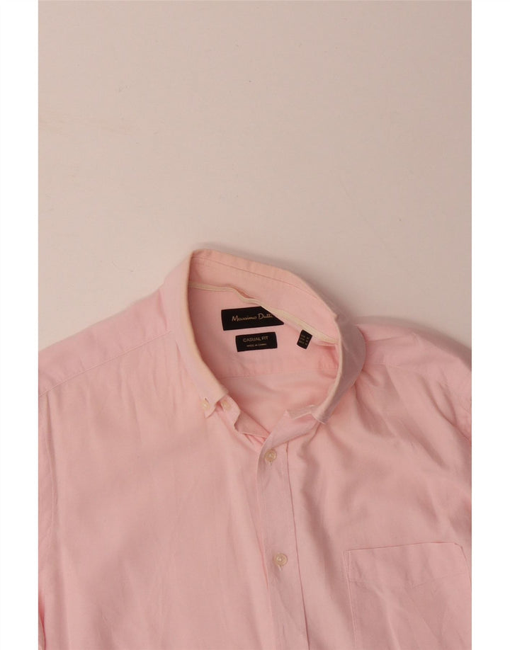 MASSIMO DUTTI Chemise Casual Fit Homme Rose Moyen Coton